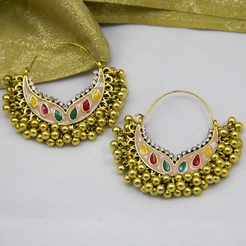 11. Antique Chaand Baali Earrings Jewellery Ethnic Traditional Colorful Stones For Women Fashion Jewelry Green Red Golden Pink (2) 11. Antique Chaand Baali Earrings Jewellery Ethnic Traditional Colorful Stones For Women Fashion Jewelry Green Red Golden Pink 2 2