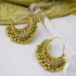 Light Weight Antique Chaand Baali Ethnic Traditional Earrings 8 Noonvao 11. Antique Chaand Baali Earrings Jewellery Ethnic Traditional Colorful Stones For Women Fashion Jewelry Green Red Golden Pink 4 2