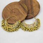 Light Weight Antique Chaand Baali Ethnic Traditional Earrings 9 Noonvao 11. Antique Chaand Baali Earrings Jewellery Ethnic Traditional Colorful Stones For Women Fashion Jewelry Green Red Golden Pink 5 2