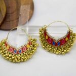 Light Weight Antique Chaand Baali Ethnic Traditional Earrings 11 Noonvao 11. Antique Chaand Baali Earrings Jewellery Ethnic Traditional Colorful Stones For Women Fashion Jewelry Green Red Golden Pink 7 1