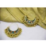 Light Weight Antique Chaand Baali Ethnic Traditional Earrings 12 Noonvao 11. Antique Chaand Baali Earrings Jewellery Ethnic Traditional Colorful Stones For Women Fashion Jewelry Green Red Golden Pink 8 1