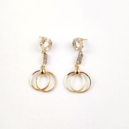 24. Fine Golden Jewellery Drop Earrings Light Weight For Women Fashion Wedding Jewelery In Zircon
