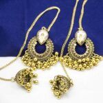 25. Antique Style Baali Earrings With Sahara Jewellery Ethnic Embedded Traditional Rhinestones For Women Fashion Jewelry Golden 13