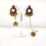 25. Antique Style Baali Earrings With Sahara Jewellery Ethnic Embedded Traditional Rhinestones For Women Fashion Jewelry Golden 3