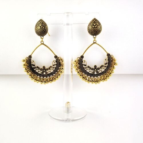 27. Antique Style Loop Baali Drop Earrings Jewellery Ethnic Embedded Traditional Style For Women Fashion Wedding Jewelry 2