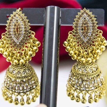 28. Traditional Jhumka Earrings Jewellery With Embedded Rhinestones Womens Fashion Wedding Jewelry 3 1