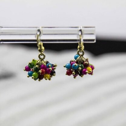 56. Classic Black And Multicolored Small Drop Earrings For Women Fashion Jewelry 2 4