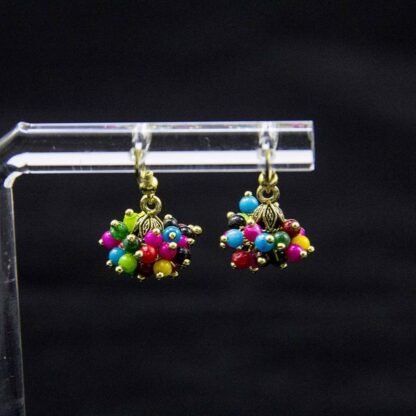 56. Classic Black And Multicolored Small Drop Earrings For Women Fashion Jewelry 2 5