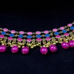 Ethnic Style Beaded Golden Polished Jewellery Choker Necklace With Jhumka Earrings For Women Fashion Jewelry With Pink Beads 3 Noonvao Faa5F87085F78577524541C49E3Abaf5.Jpg 750X750.Jpg 1