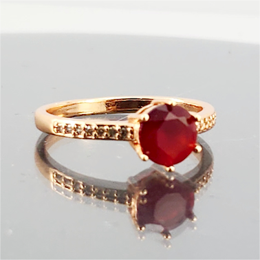 S1 – Zircon Stone Gold Ring For Women Girls Fashion Fine Jewellery Black/Red/Pink/Golden/White