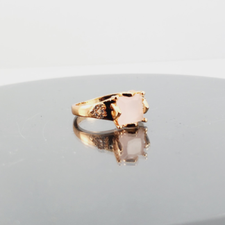 S10 (2) Zircon Gold Ring For Woman Fashion Wedding Engagement Party Jewelry in Red Golden Black Rose Pink Diamond Stone