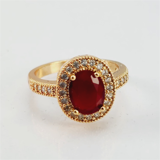 S3 - Zircon Rhinestones with Diamond Stone Ring Fashion Jewellery for Women Charm Fine Golden