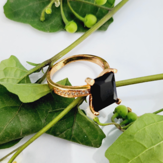 S5 - Zircon Rhinestones with Square Large Diamond Ring For Woman Fine Jewelry Red/Black/Golden/Pink