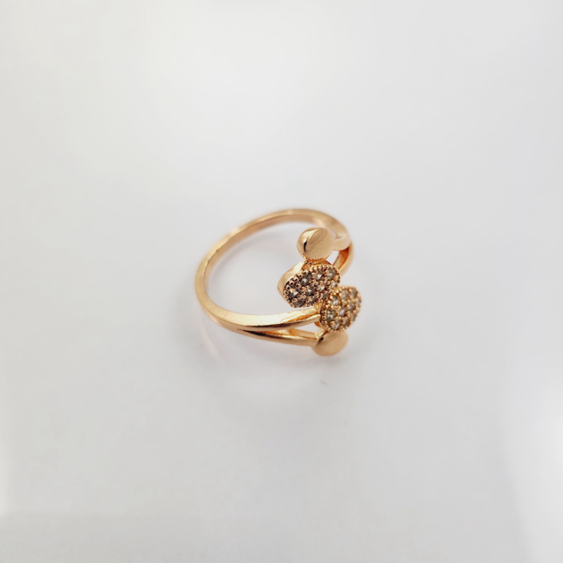 D1 (7) Zircon Gold Ring For Woman Fashion Wedding Party No Tarnish Jewelry