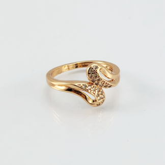 Dr15 - Gold Plated Luxury Italian Zircon Ring – Trendy Women’s Ring In Pakistan