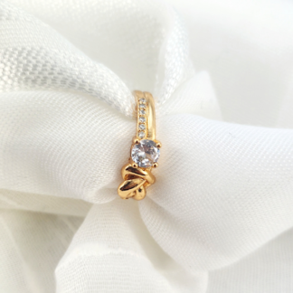 Dr28 - Gold Plated Moissanite Zircon Ring – Trendy Women’s Ring In Pakistan