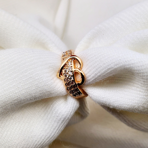 Dr8 – Gold Plated Heart Zircon Ring – Trendy Women’s Ring In Pakistan