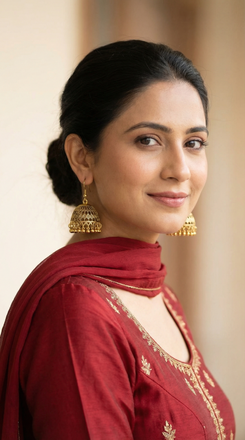 South Asian Jhumka Portrait Scaled